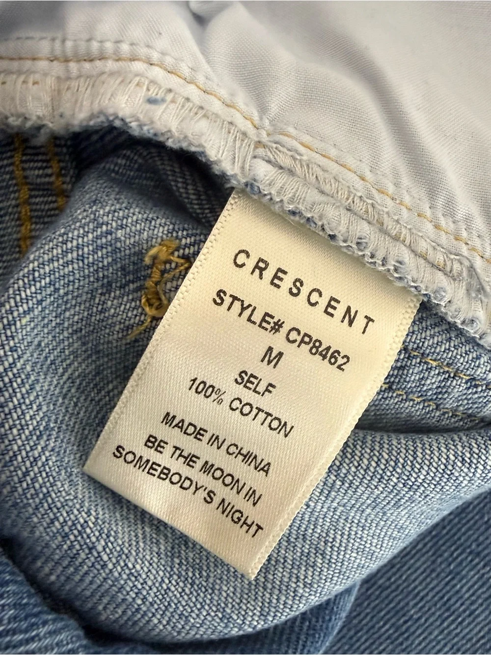 Crescent Victoria Wide Leg Denim Pants NWT Size M High Rise Boho Seamed Jeans